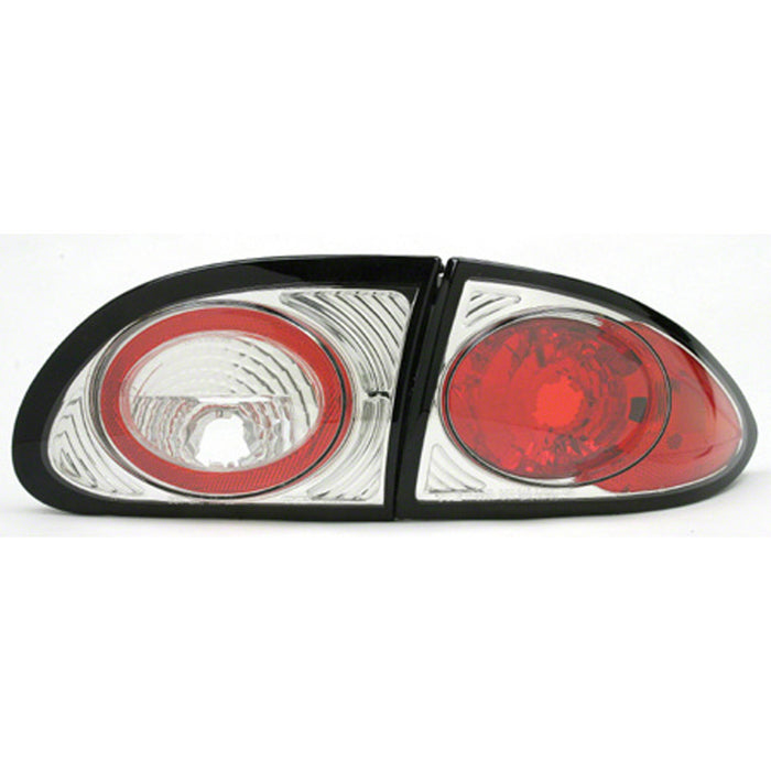 Chevrolet Cavalier Tail Light Set Includes Marker Lamp W/Chrome Housing W/Clear Lens - GM2811130
