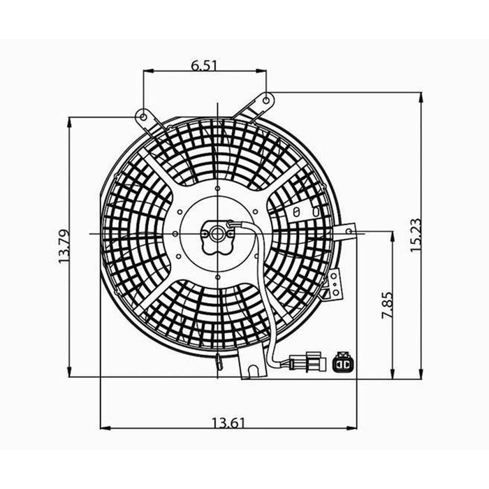 Chevrolet Metro/Geo Metro A/C Condenser Fan Assembly Electric Fan Assembly - GM3113112