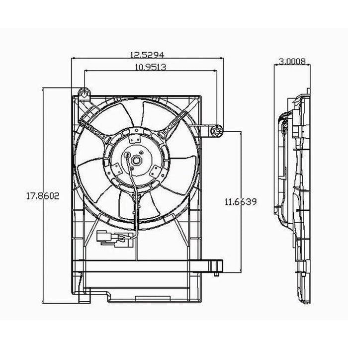 Chevrolet Aveo Engine Cooling Fan Assembly Auxiliary Fan - GM3115183