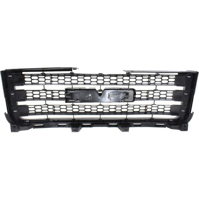 2011-2014 GMC Pickup GMC Sierra 2500 3500 Grille Matte-Dk Gray With Chrome Moulding 2500/3500 - GM1200633-Partify-Painted-Replacement-Body-Parts