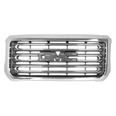 GMC Pickup GMC Sierra 2500 CAPA Certified Grille Without Moulding Base/Sle Model Matte Dark Gray - GM1200689C