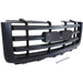 2007-2013 GMC Pickup GMC Sierra Hybrid Grille Matte Black 3 Horizontal Black Bars With Black Frame Exclude Denali - GM1200583-Partify-Painted-Replacement-Body-Parts