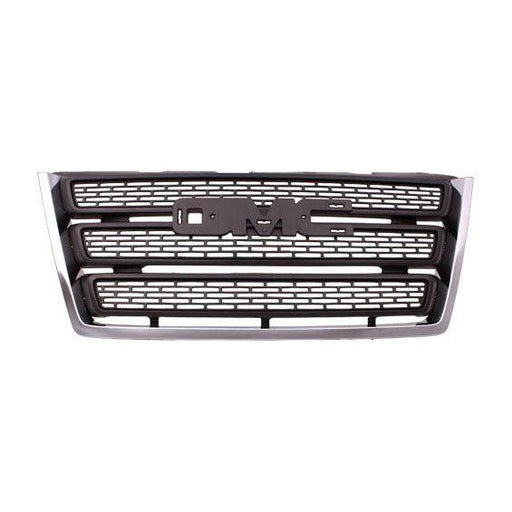 2010-2015 GMC Terrain Grille Matte Black With Chrome Moulding - GM1200630-Partify-Painted-Replacement-Body-Parts