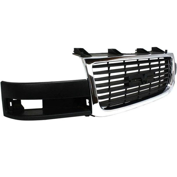 2003-2021 GMC Van GMC Savana Grille Composite Chrome Black - GM1200532-Partify-Painted-Replacement-Body-Parts