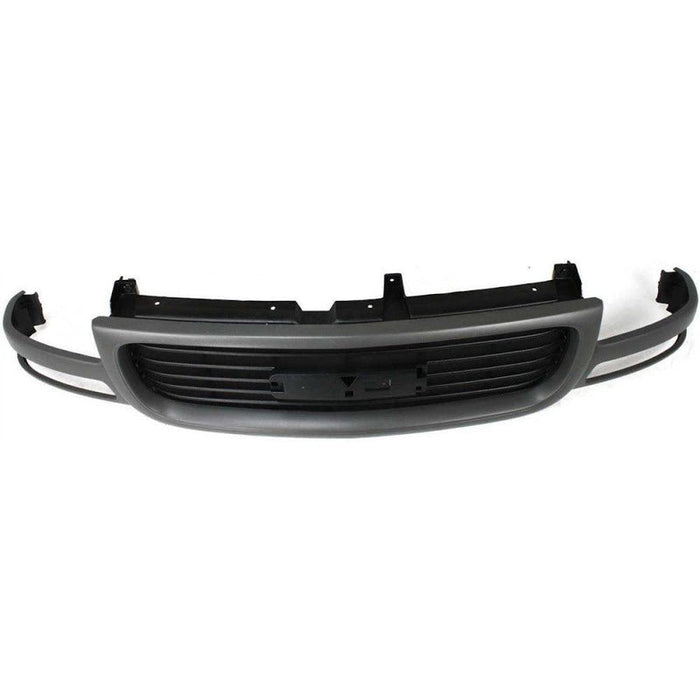 1999-2006 GMC Yukon Grille Black Horizontal Bars With Textured Gray Frame - GM1200429-Partify-Painted-Replacement-Body-Parts