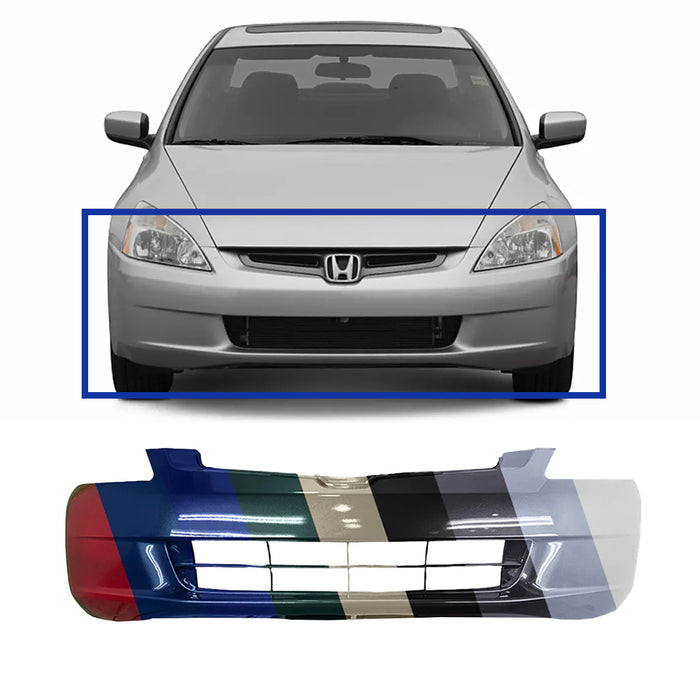 Honda Accord Sedan CAPA Certified Front Bumper Without Fog Light Holes - HO1000210C