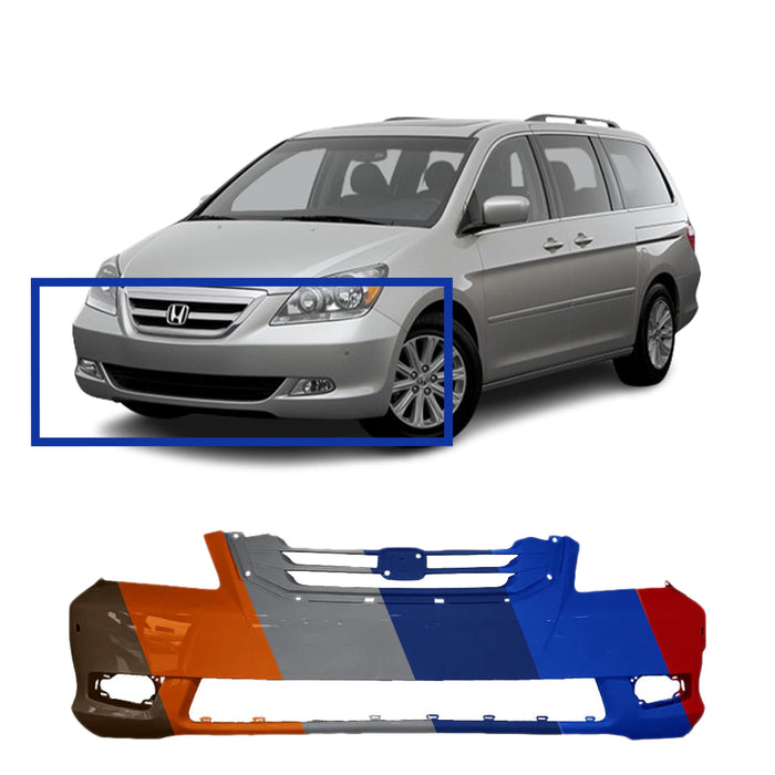 Honda Odyssey Touring CAPA Certified Front Bumper With Sensor Holes - HO1000258C