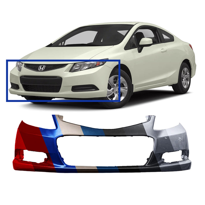 Honda Civic Coupe CAPA Certified Front Bumper - HO1000282C