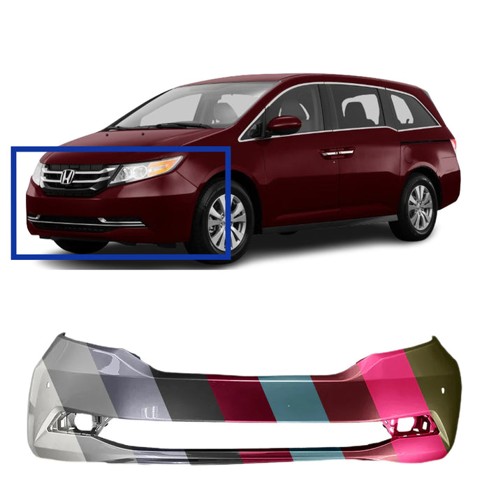 Honda Odyssey Touring Front Bumper With Sensor Holes - HO1000295