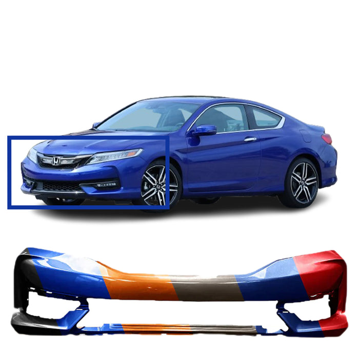 Honda Accord Coupe CAPA Certified Front Bumper Without Sensor Holes - HO1000304C