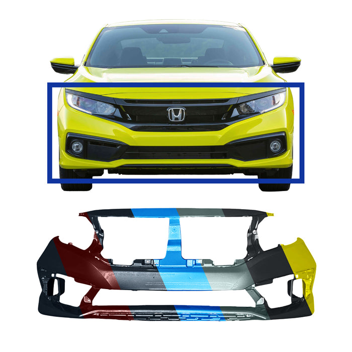 Honda Civic Sedan/Coupe Front Bumper For USA/Canada Manufactured Models CAPA Certified - HO1000322C