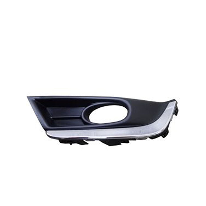 Honda CR-V Front Driver Side Bumper Insert Fog Lamp Bezel For Use W/Fog Lamps Chrome Trim - HO1038135