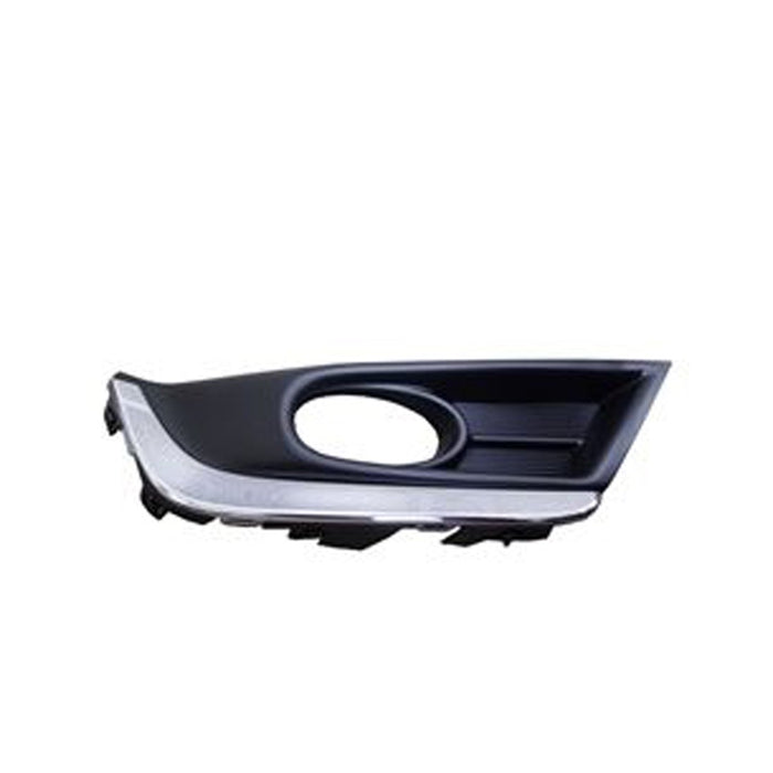Honda CR-V Front Passenger Side Bumper Insert Fog Lamp Bezel For Use W/Fog Lamps Chrome Trim - HO1039135