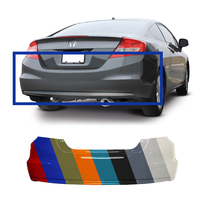 Honda Civic Coupe Non-SI CAPA Certified Rear Bumper - HO1100273C