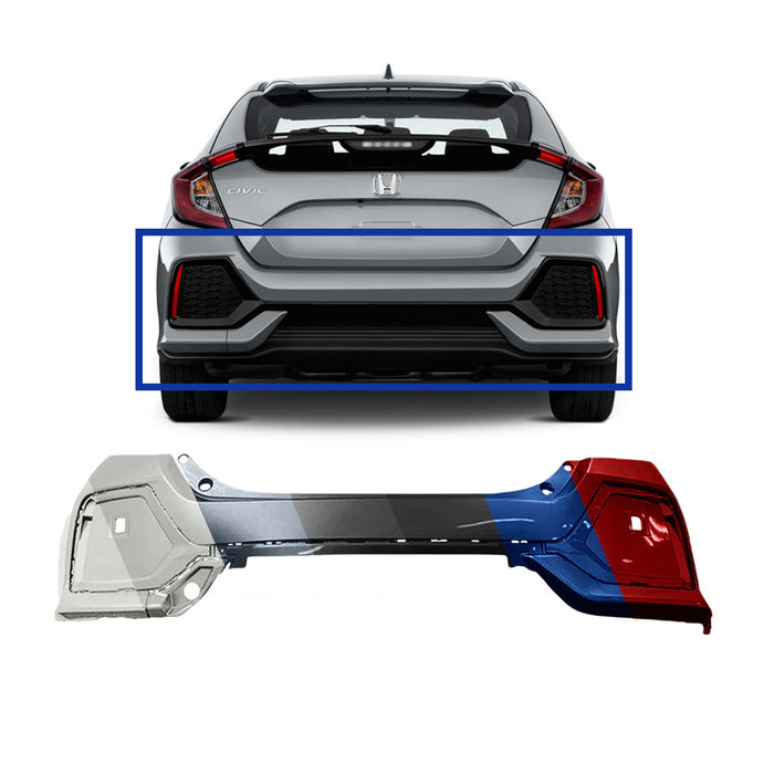 Honda Civic Hatchback Non-Type-R/Touring CAPA Certified Rear Bumper - HO1100300C