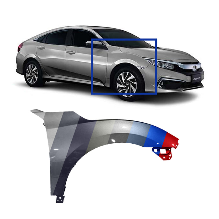 Honda Civic Sedan/Coupe Non-Si CAPA Certified Passenger Side Fender - HO1241200C