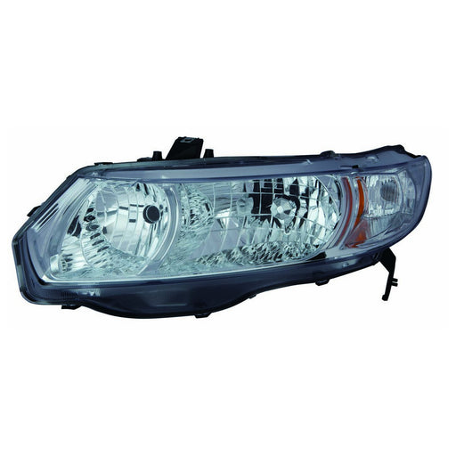Honda Civic Headlight Set White Lens Chrome Bezel Lens/Housing Performance Set Coupe - HO2505156