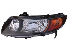 Honda Civic Driver Side Headlight Lens Housing W/Amber Signal Lens Coupe - HO2518118