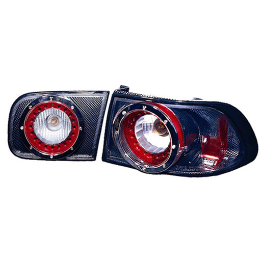 Honda Civic Tail Light Set 4 Lamp Set Led Design Carbon Fiber Type Coupe/Sedan - HO2811161