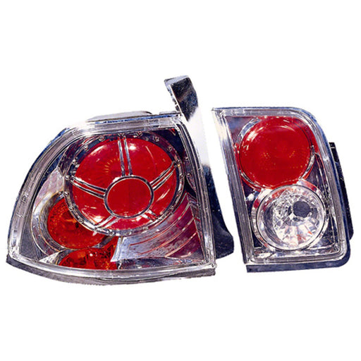 Honda Accord Tail Light Set 4 Lamp Set Wheel Design Chrome Type Coupe/Sedan - HO2811165