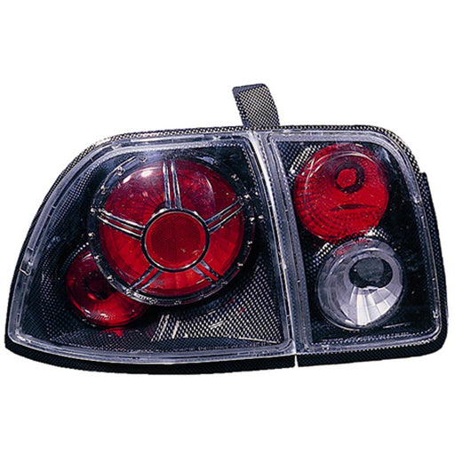 Honda Accord Tail Light Set 4 Lamp Set Wheel Design Carbon Fiber Type Coupe/Sedan - HO2811167