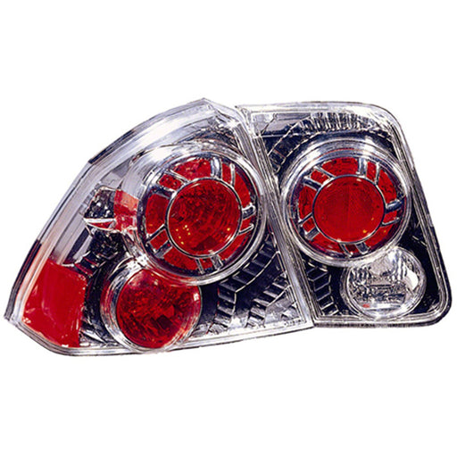 Honda Civic Tail Light Set 4 Lamp Set Wheel Design Chrome Type 4 Door Sedan - HO2811168