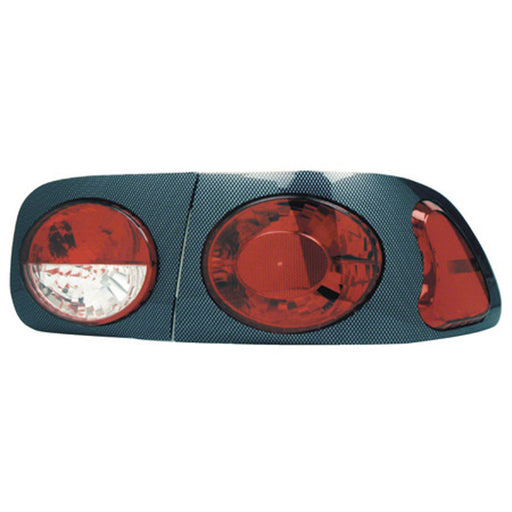 Honda Civic Tail Light Set 4 Lamp Set W/Carbon Fiber & Paintable Removable Bezel Coupe/Sedan - HO2811173