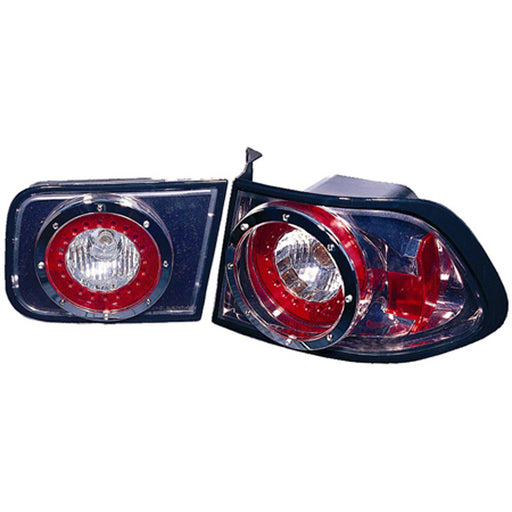 Honda Civic Tail Light Set 4 Lamp Set Led Design Gunmetal Type 2 Door Coupe - HO2811193