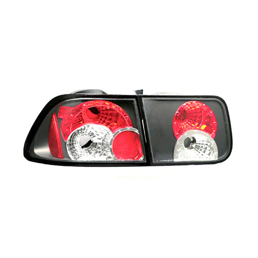 Honda Civic Tail Light Set Includes All Lamps Housing Clear Lens 2 Door Coupe - HO2811199