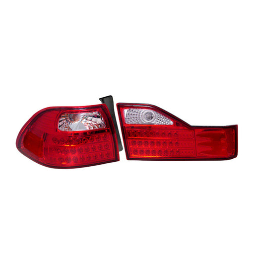 Honda Accord Tail Light Set 4 Lamp Set Led Design W/Clear/Red Lens W/Bright Housing 4 Door Sedan - HO2811229