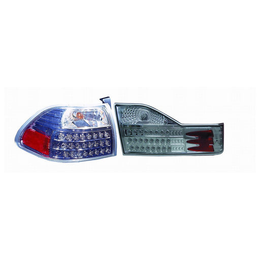 Honda Accord Tail Light Set 4 Lamp Set Led Design W/Clear Len W/Gunmetal Painted Housing 4 Door Sedan - HO2811233