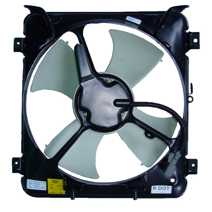 Honda Civic A/C Condenser Fan Assembly Includes Motor/Blade/Shroud - HO3113104