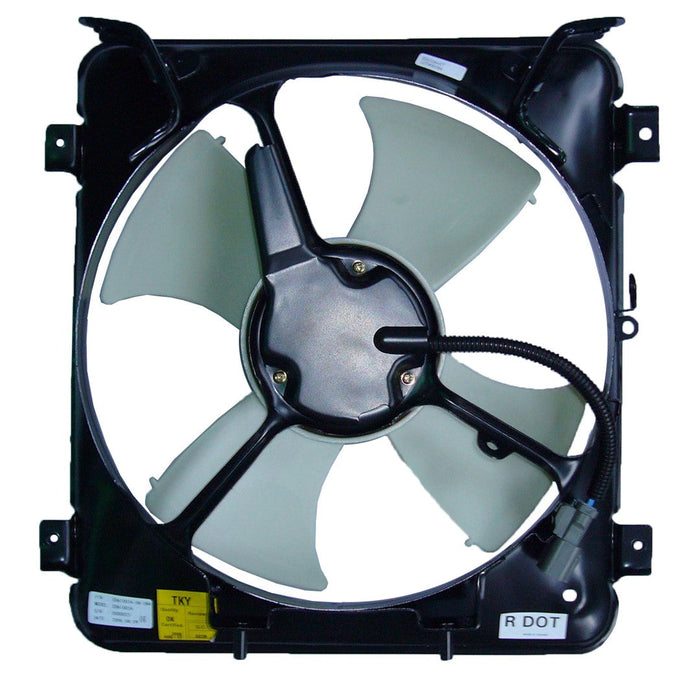 Honda Civic A/C CAPA Certified Condenser Fan Assembly Includes Motor/Blade/Shroud - HO3113104C