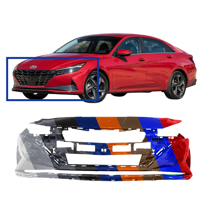 Hyundai Elantra Sedan Front Bumper For For USA Manufactured Models & Except Limited - HY1000246