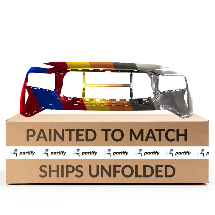 Parachoques delantero nuevo para Hyundai Santa Fe sin orificios para sensores. Para modelos fabricados en EE. UU., excepto modelos Limited Calligraphy Ultimate e híbridos - HY1014104