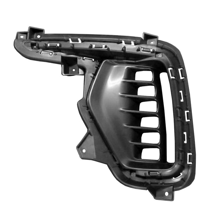 Hyundai Santa Fe/Fe XL Front Driver Side Bumper Insert Fog Lamp Opening Cover For Use W/O Fog Lamps - HY1038132