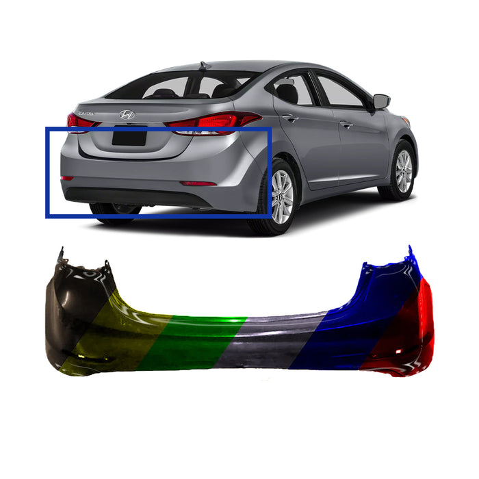 Hyundai Elantra Sedan CAPA Certified Rear Bumper For Korea Manufactured Models - HY1100202C