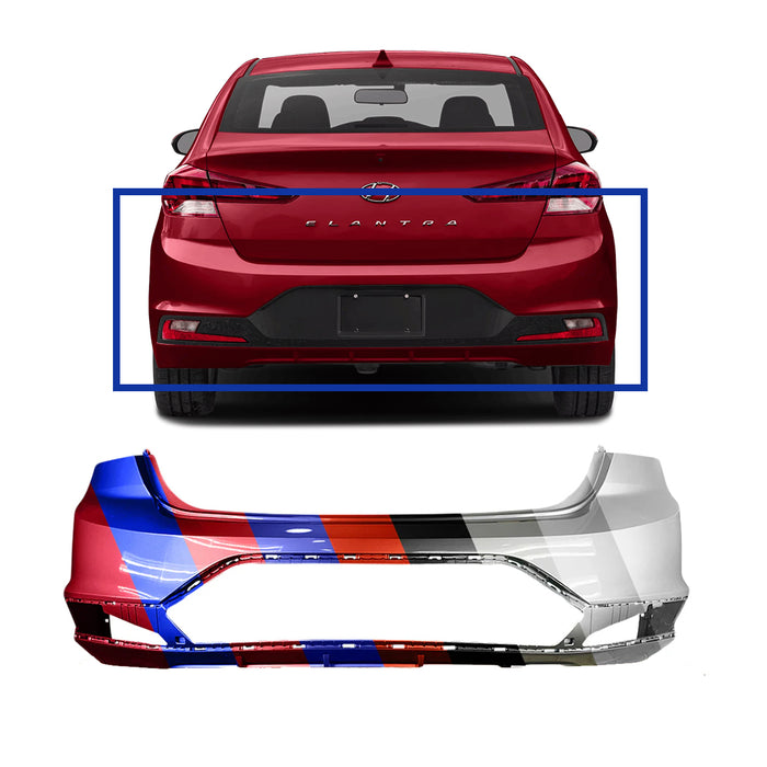 Hyundai Elantra Sedan CAPA Certified Rear Bumper For American Manufactured Models - HY1100235C