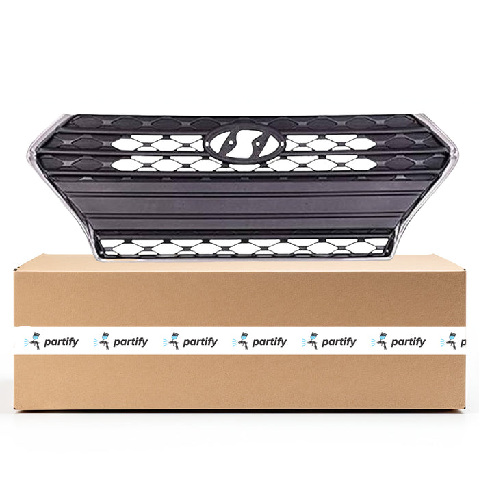 Hyundai Accent Sedan OEM Grille Chrome Frame With Black Bars Use Without Auto-Brake - 86350J0000