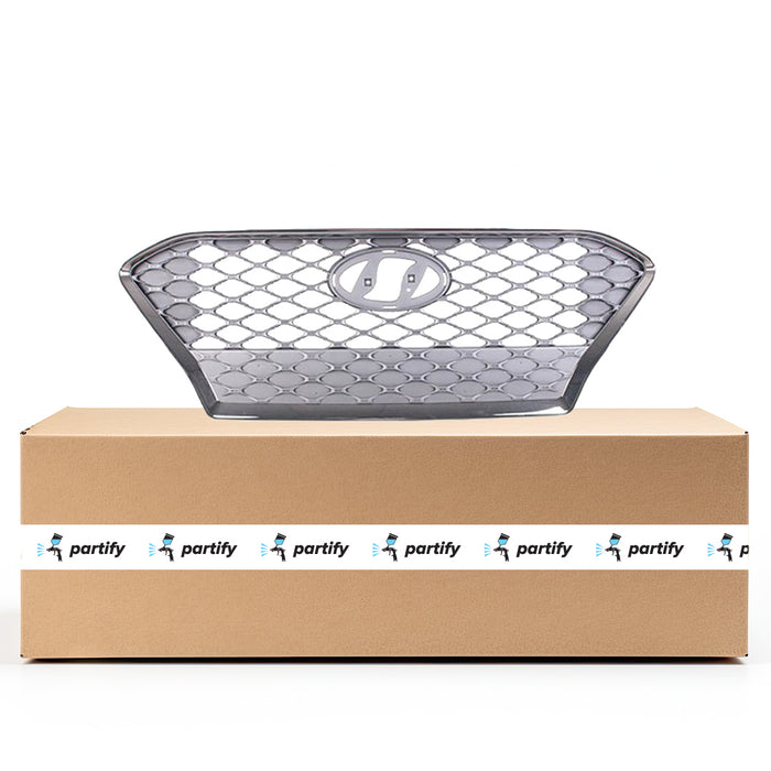 Hyundai Kona OEM Grille Silver Gray With Smoke Chrome Frame - 86350J9100