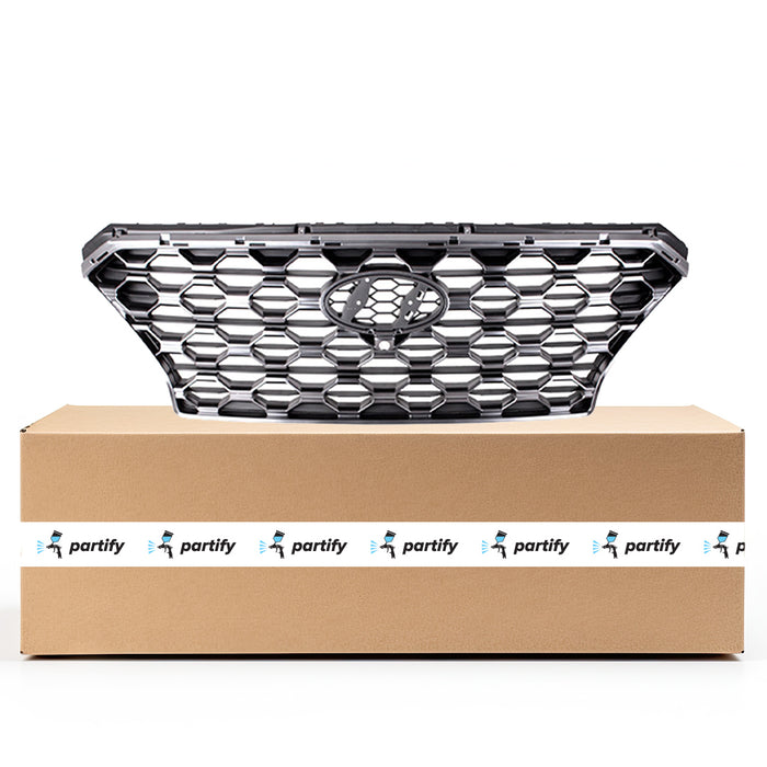 Parrilla gris/cromada satinada con cámara para Hyundai Santa Fe con certificación CAPA - HY1200221C