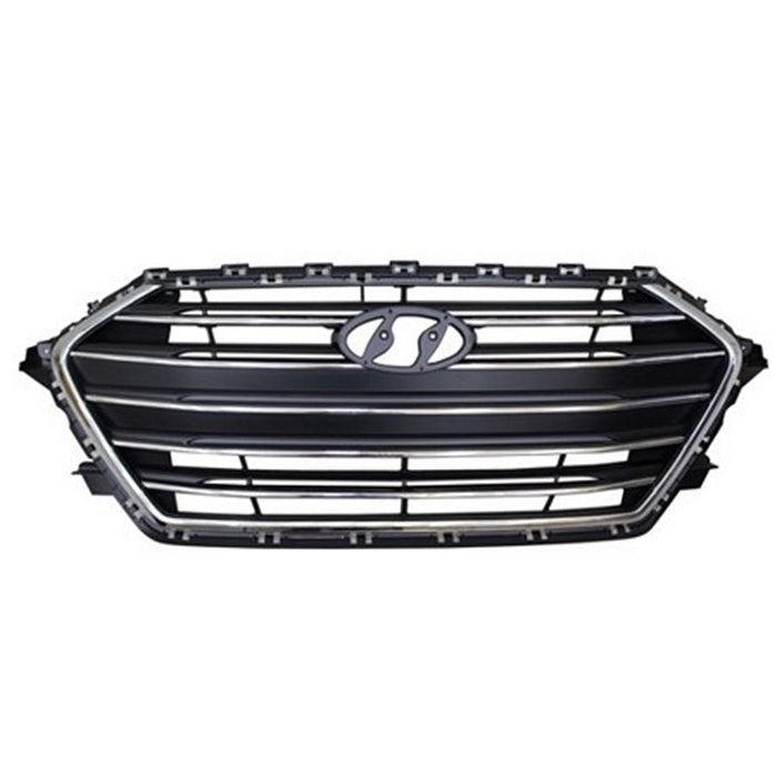Hyundai Elantra Grille Korea Built W/O Auto Cruise Chrome Assembly 1.4L L4 Turbocharged/2L L4 Naturally Aspirated Sedan - HY1200228