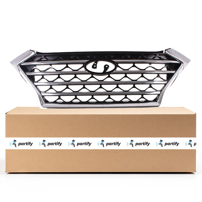 Hyundai Tucson CAPA Certified Grille Silver Trim Assembly - HY1200233C