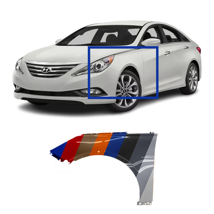 Hyundai Sonata Driver Side Fender Without Signal Light Holes - HY1240150