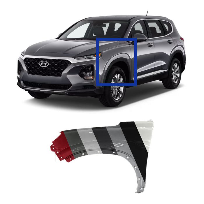 Hyundai Santa Fe CAPA Certified Driver Side Fender - HY1240173C