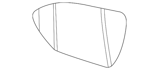 Hyundai Santa Cruz/Tucson Door Mirror Glass With Blind Spot Detection - HY1325161