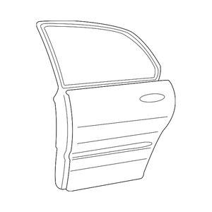 Carcasa de la puerta trasera del lado del conductor image