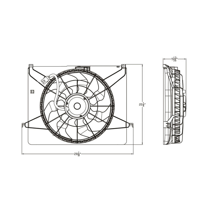 Hyundai Sonata Engine Cooling Fan Assembly 2.4L L4 - HY3115134