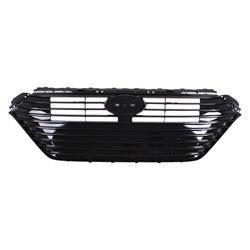 2017-2019 Hyundai Ioniq Hybrid Grille Painted Black Use Without Auto Brake System - HY1200222-Partify-Painted-Replacement-Body-Parts