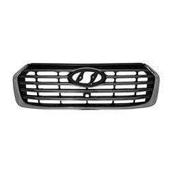 Hyundai Santa Fe CAPA Certified Grille Black With Silver Surround With 5Chrome Bars With Camera Exclude Sport Model - HY1200205C